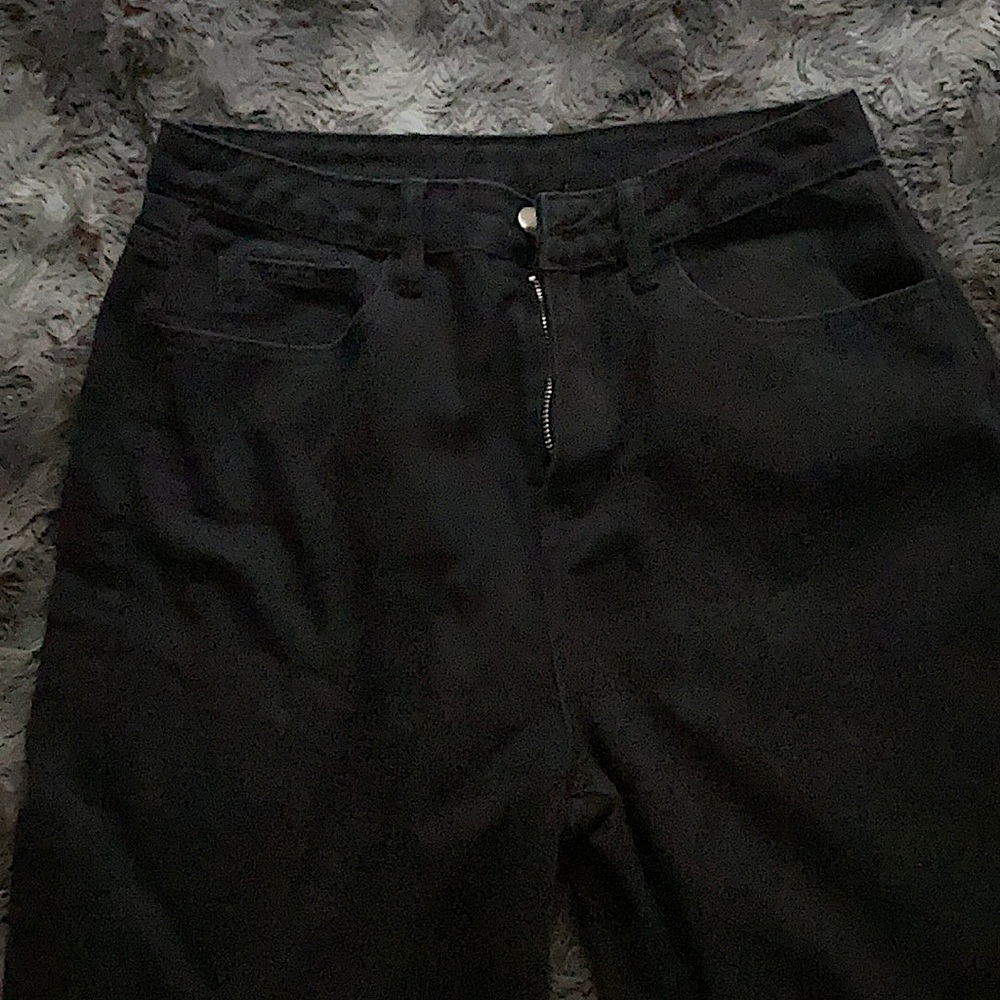 High wasted wide leg jeans